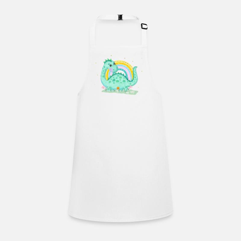 Dinosaurs with rainbows Children's Apron