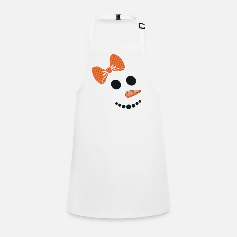Schneefrau Schneemann Schürze für Kinder