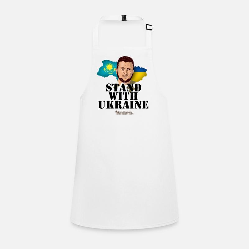 Ukraine Kasachstan Unterstützer Merch Schürze für Kinder