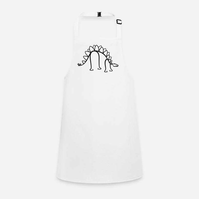 Dinosaur Stegosaurus Dino Line Art Children's Apron