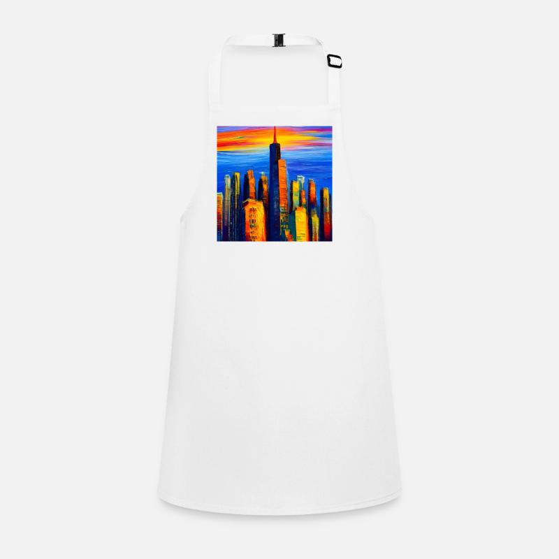 New York skyscrapers during sunset Children's Apron