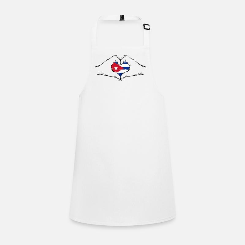 Drapeau de Cuba en forme de coeur utilisé Tablier Enfant