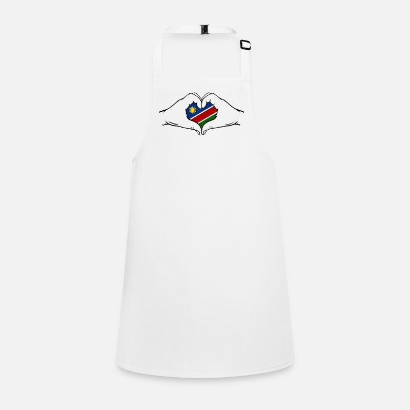 Namibia Flag Heart Shape Children's Apron