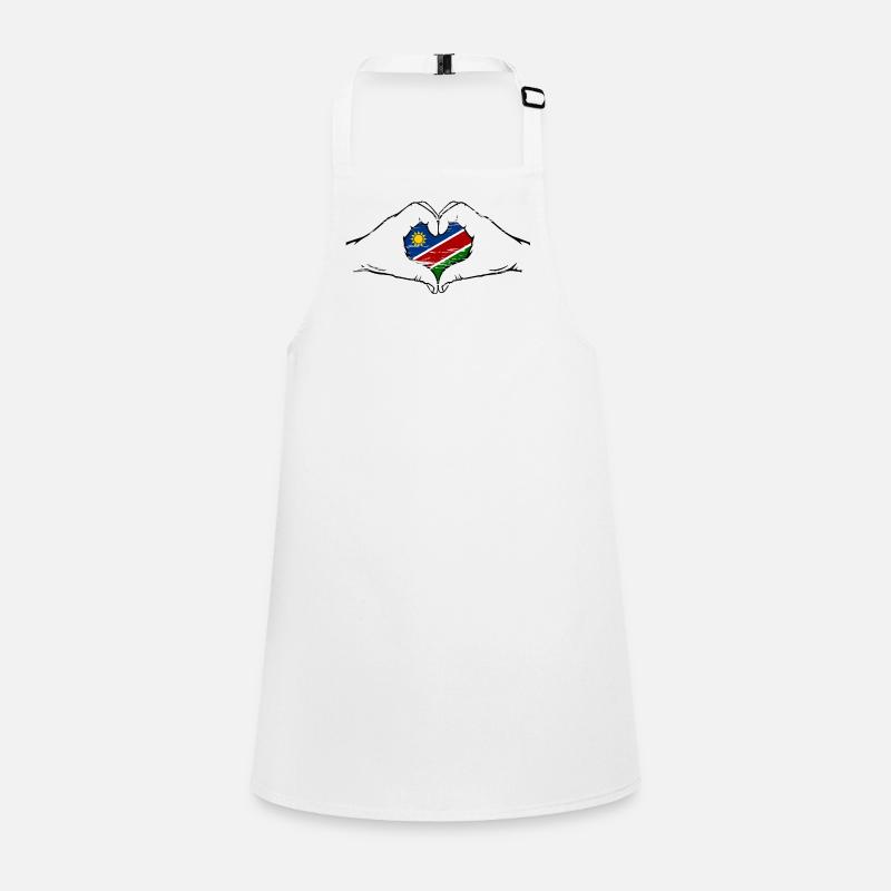Namibia Flag Heart Shape Used Children's Apron