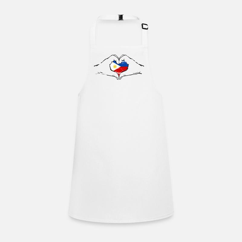 Drapeau des Philippines en forme de coeur utilisé Tablier Enfant
