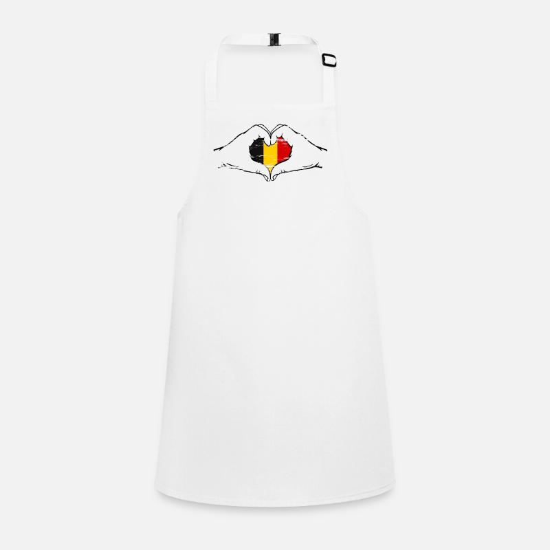 Drapeau de la Belgique en forme de coeur utilisé Tablier Enfant