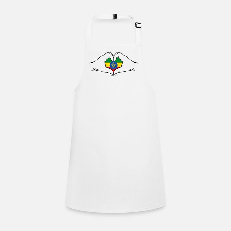 Drapeau de l’Ethiopie en forme de coeur Tablier Enfant