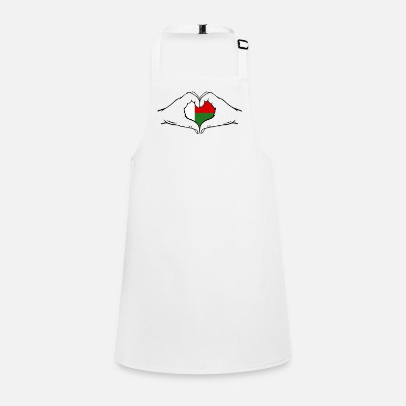 Drapeau de Madagascar en forme de coeur Tablier Enfant