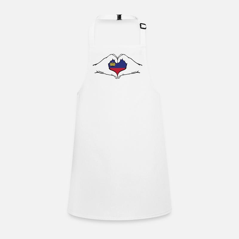 Liechtenstein Flag Heart Shape Children's Apron