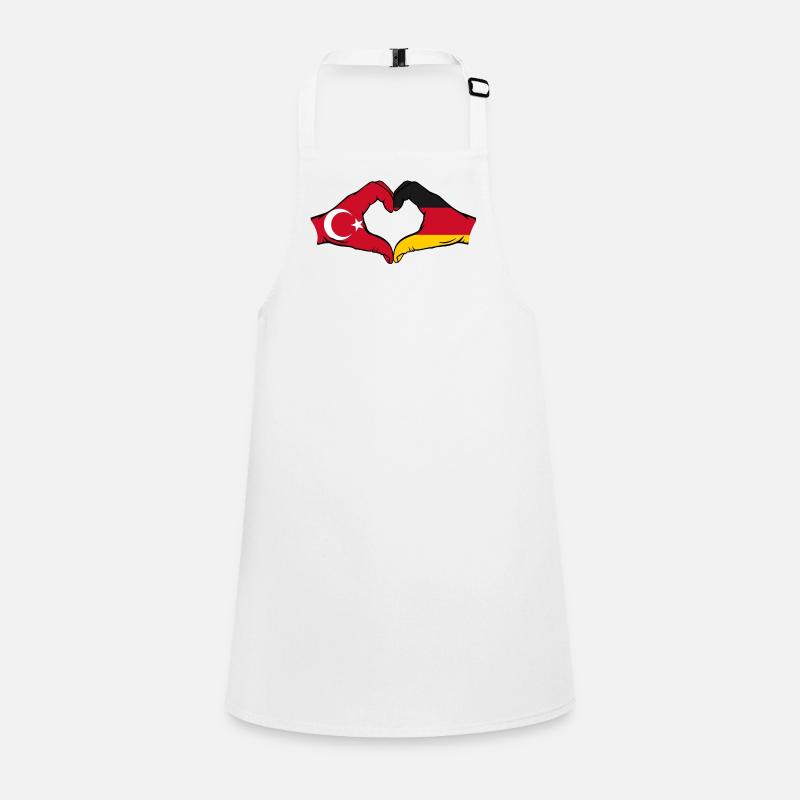 Turkey Germany Heart Shape with Hands Children's Apron