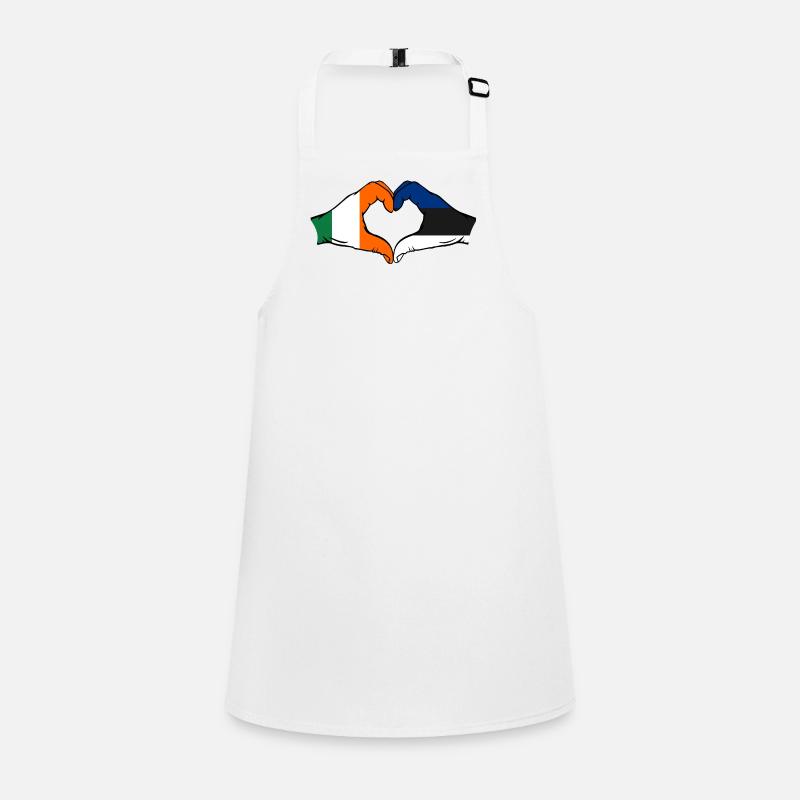 Ireland Estonia Flag Hands Heart Shape Children's Apron