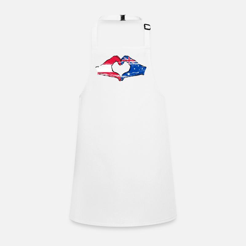 Autriche Australie Drapeau Coeur Forme Tablier Enfant
