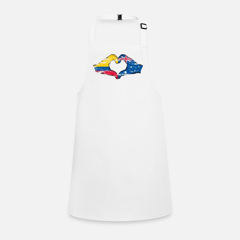 Colombie Australie drapeau coeur utilisé Tablier Enfant