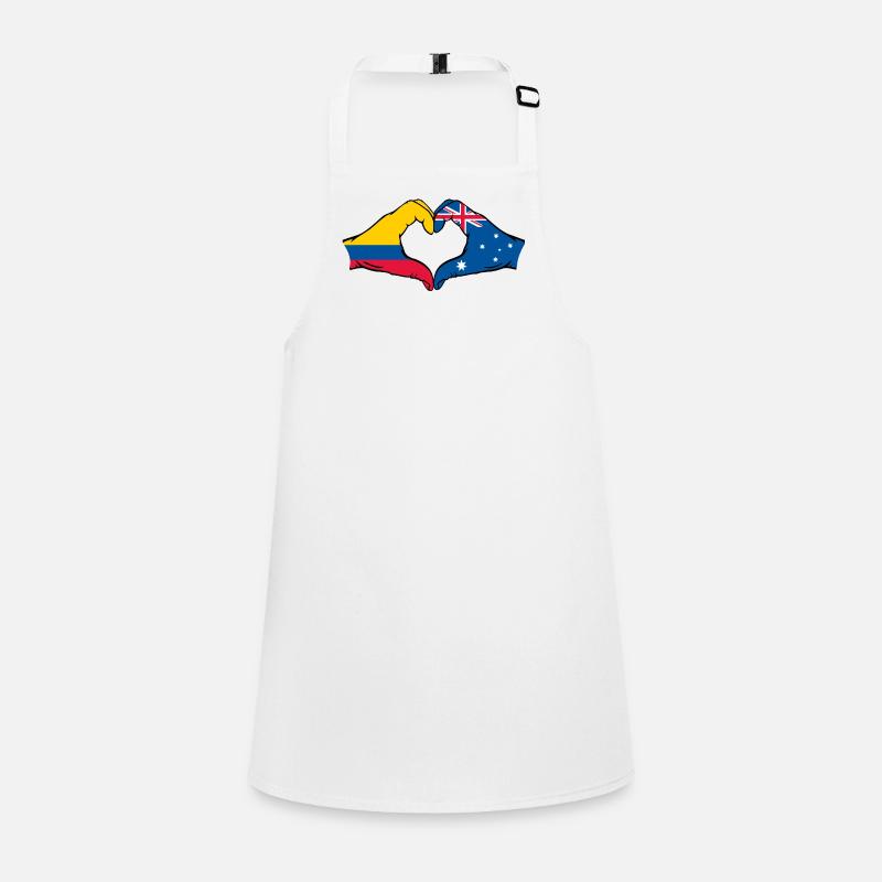 Colombie Australie Drapeau Forme Coeur Tablier Enfant