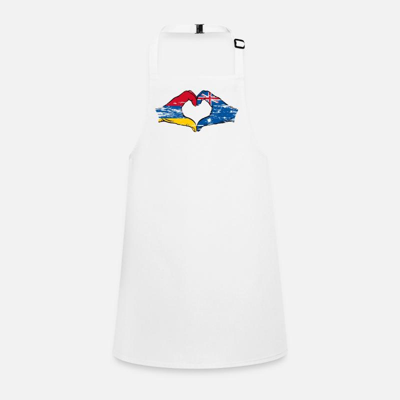 Arménie Australie Drapeau Mains Coeur Forme Utilisé Tablier Enfant