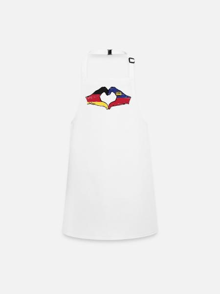 Allemagne Liechtenstein Drapeau Mains Coeur Shape us - Tablier Enfant - blanc - Devant