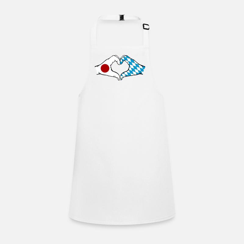 Japan Bavaria Hands Heart Shape Children's Apron
