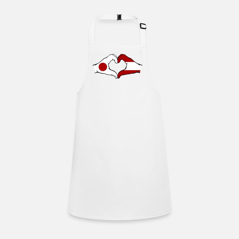 Japan Austria Hands Heart Shape Children's Apron