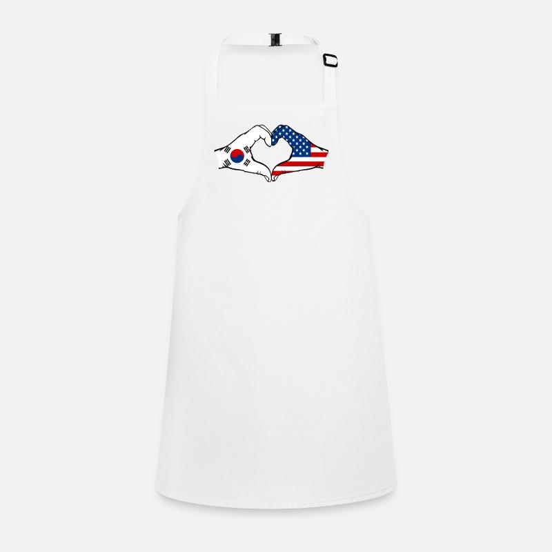 Corée du Sud États-Unis Mains Forme de coeur Tablier Enfant