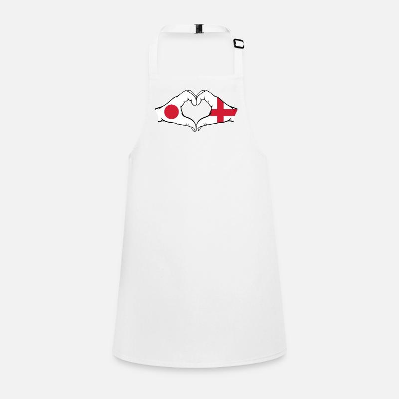 Japon Angleterre Mains Forme De Coeur Tablier Enfant