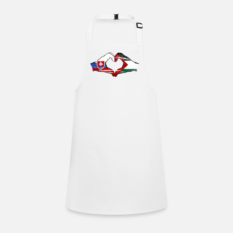 Slovaquie Palestine drapeau forme de coeur utilisé Tablier Enfant
