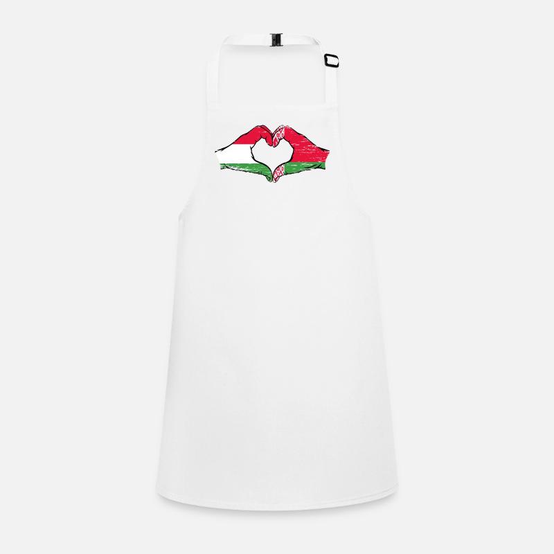 Ungarn Belarus Flagge Hände Herzform used Schürze für Kinder
