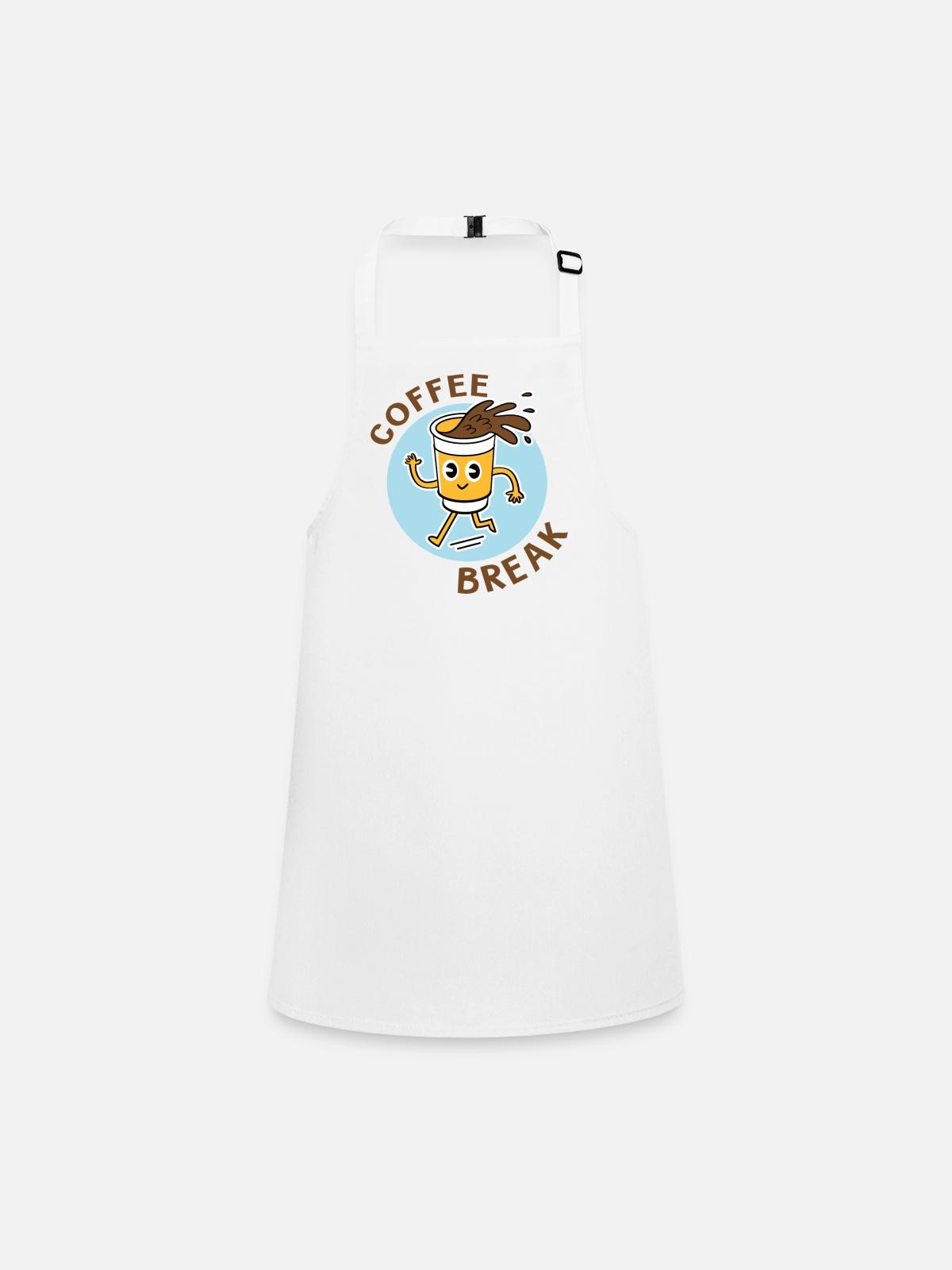 coffee break - Tablier Enfant - blanc - Devant