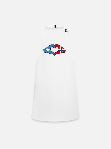 Somalia Norway Flag Hands Heart Shape - Children's Apron - white - Front