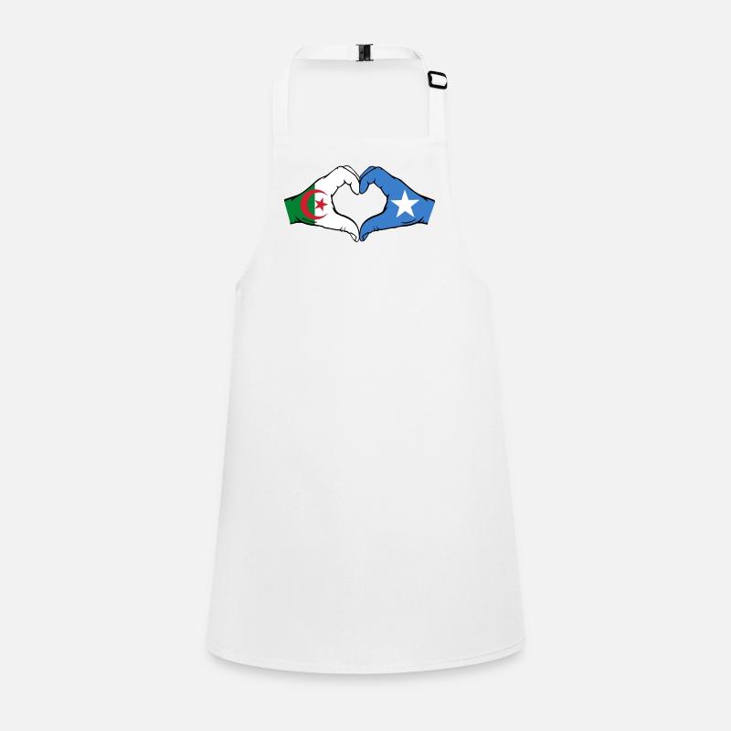 Algeria Somalia Flag Hands Heart Shape Children's Apron