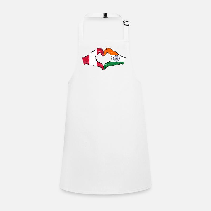 Pérou Inde drapeau mains forme de coeur utilisé Tablier Enfant