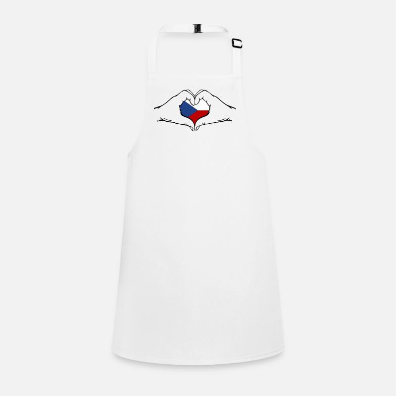Czech Republic Flag Hands Heart Shape Children's Apron