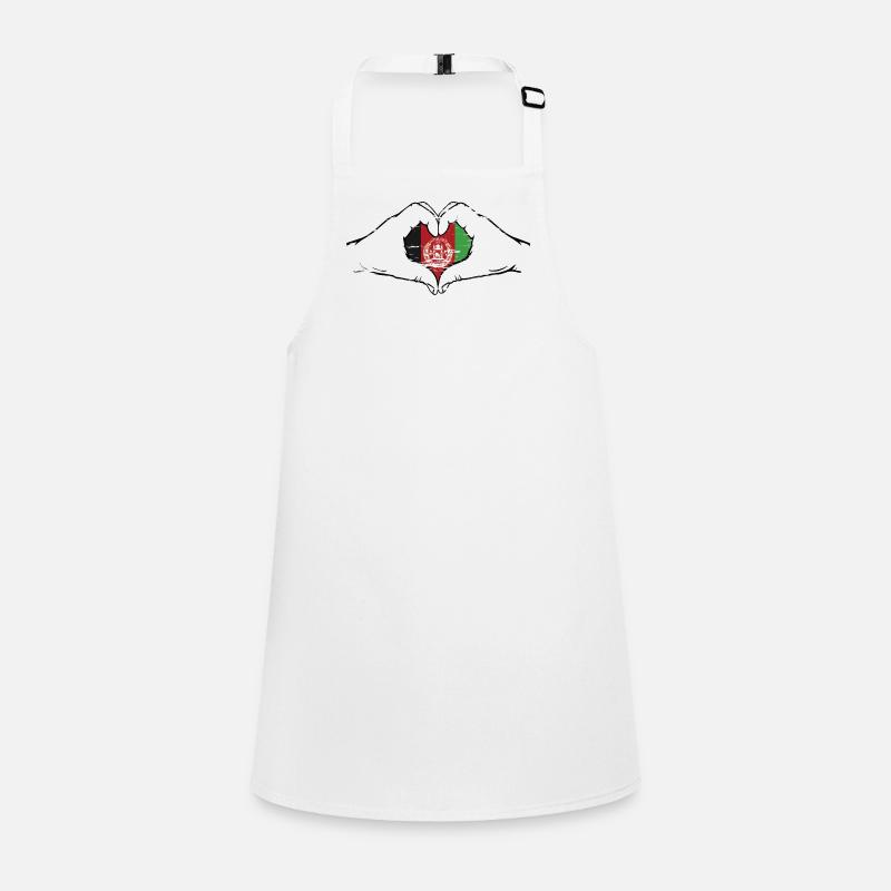 Drapeau de l’Afghanistan mains forme de coeur utilisé Tablier Enfant
