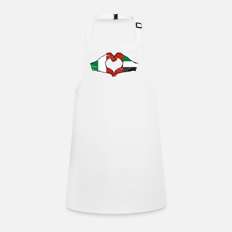 Italie Émirats arabes unis Drapeau Coeur Tablier Enfant