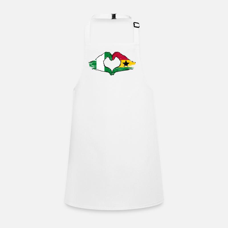 Nigeria Ghana drapeau mains forme de coeur utilisé Tablier Enfant