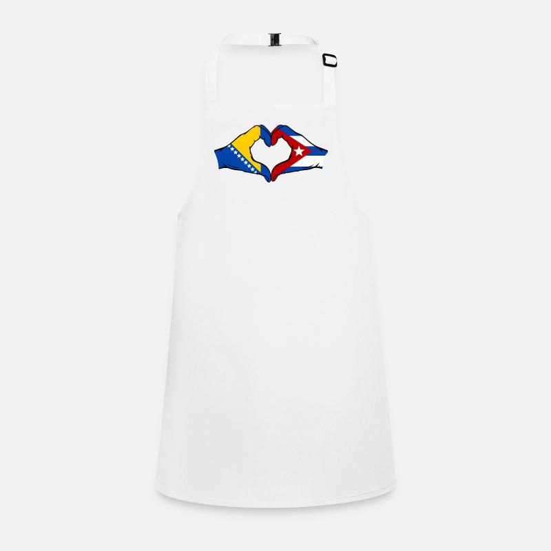Bosnie Cuba Drapeau Mains Coeur Forme Tablier Enfant
