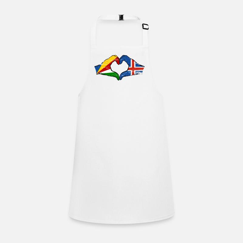 Seychelles Drapeau des îles Seychelles mains forme de coeur utilisé Tablier Enfant