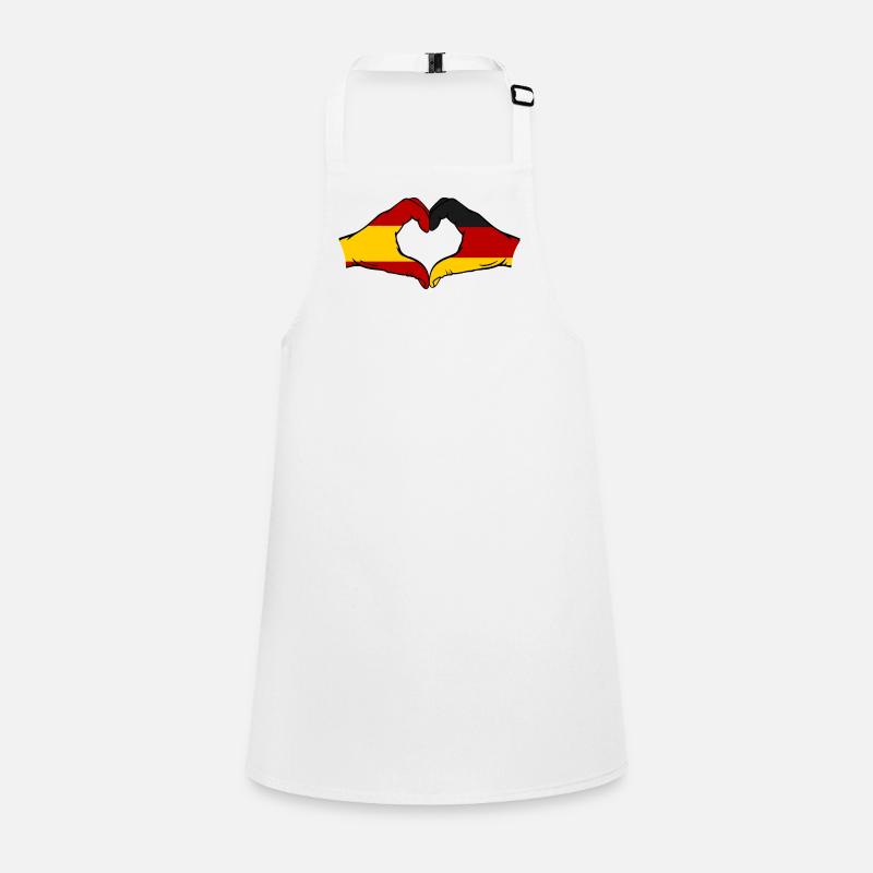 Spain Germany Flag Hands Heart Children's Apron
