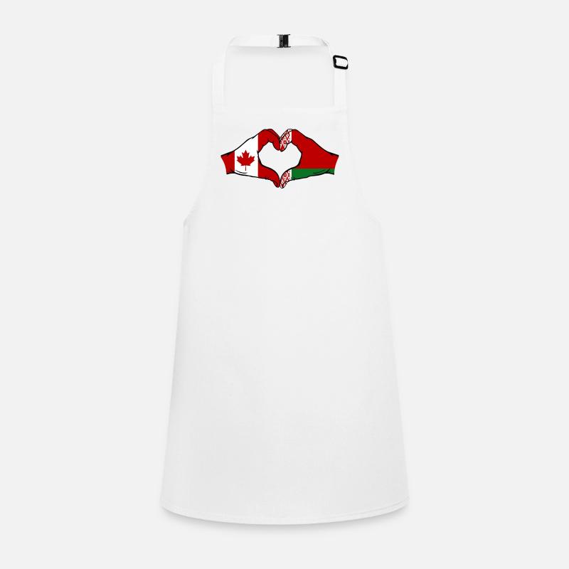 Canada Belarus Flag Hands Heart Shape Children's Apron