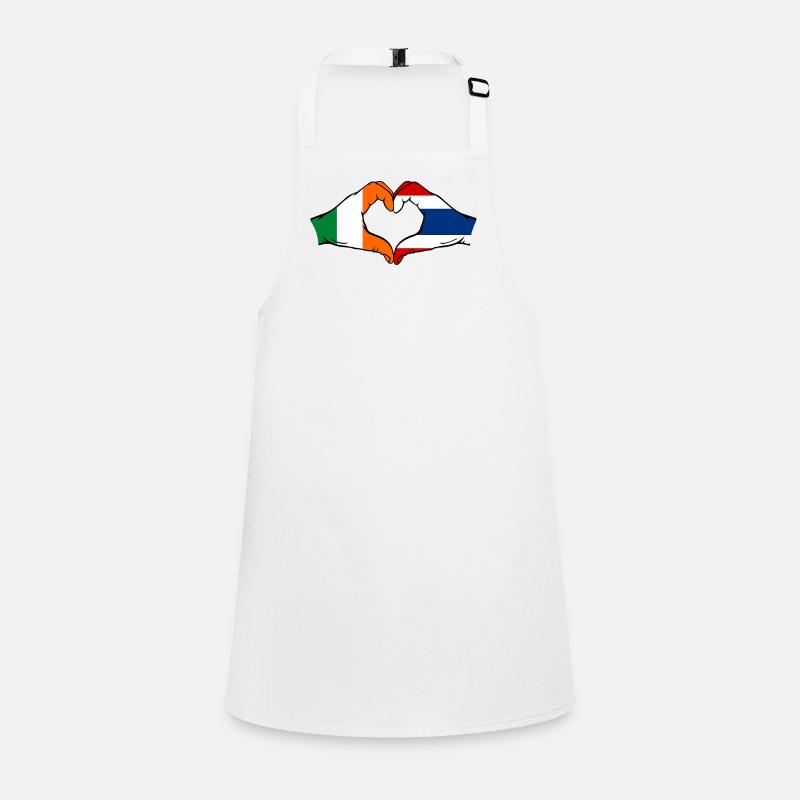 Irlande Thaïlande drapeau mains forme coeur Tablier Enfant