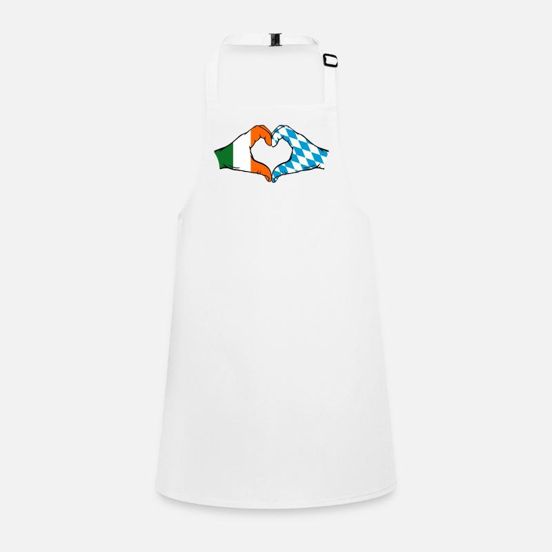 Ireland Bavaria Flag Hands Heart Shape Children's Apron