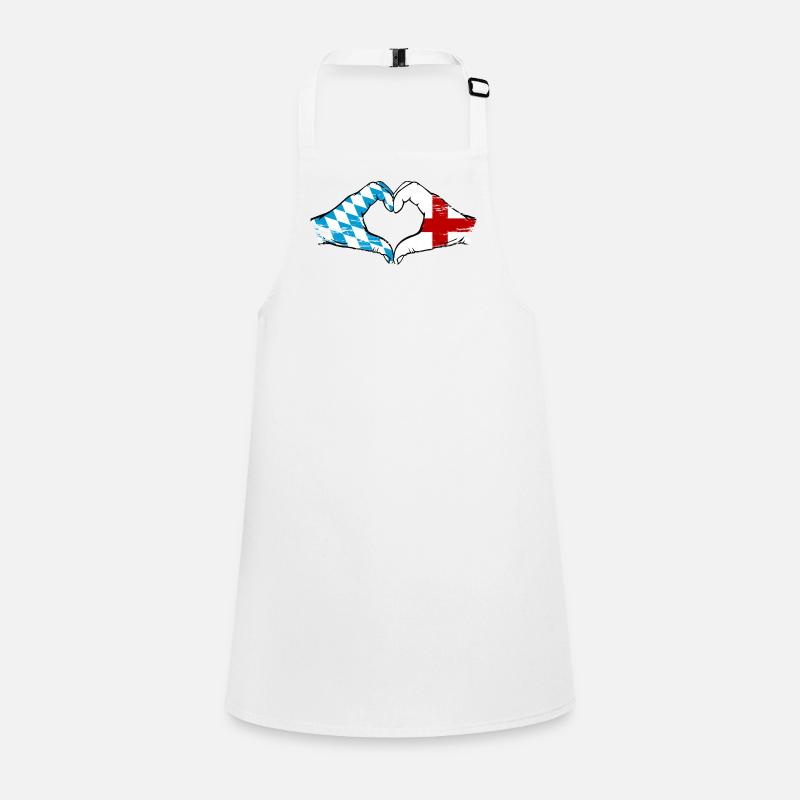 Bayern Angleterre Drapeau Mains Coeur Forme Utilisé Tablier Enfant