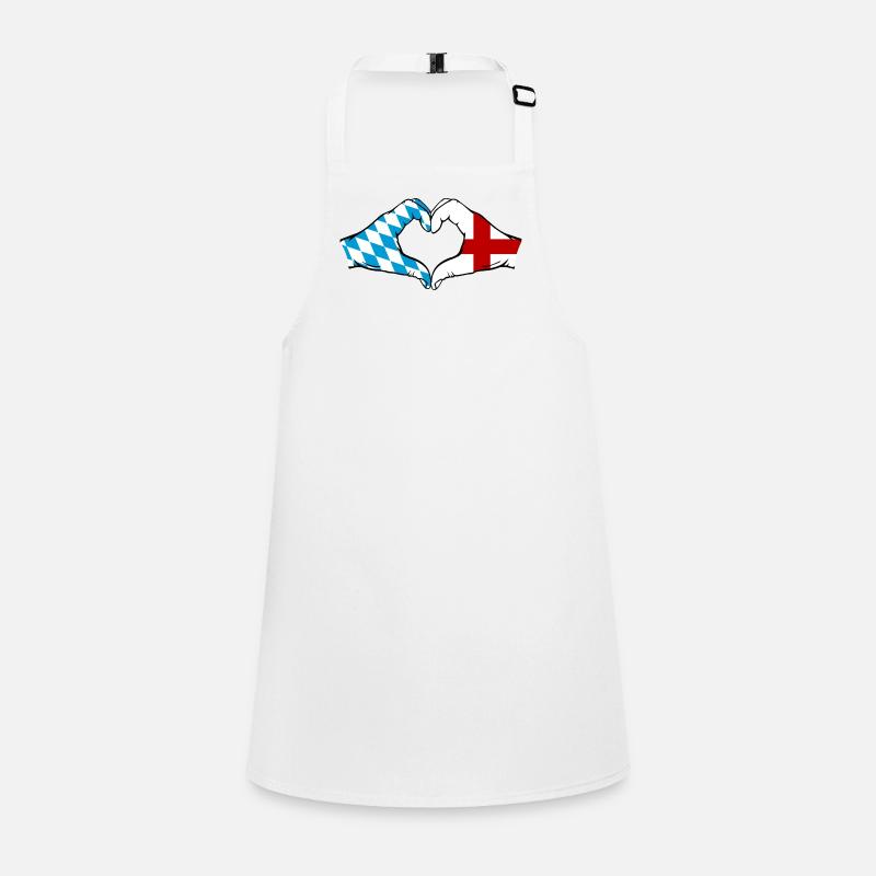 Bavière, Angleterre, Drapeau, Forme de coeur Tablier Enfant