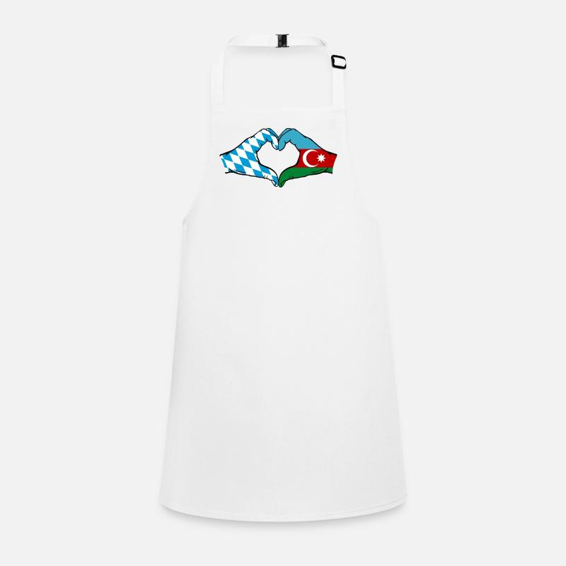 Bavaria Azerbaijan Flag Hands Heart Shape Children's Apron