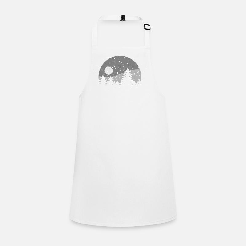 Atmospheric winter landscape with snowfall Children's Apron
