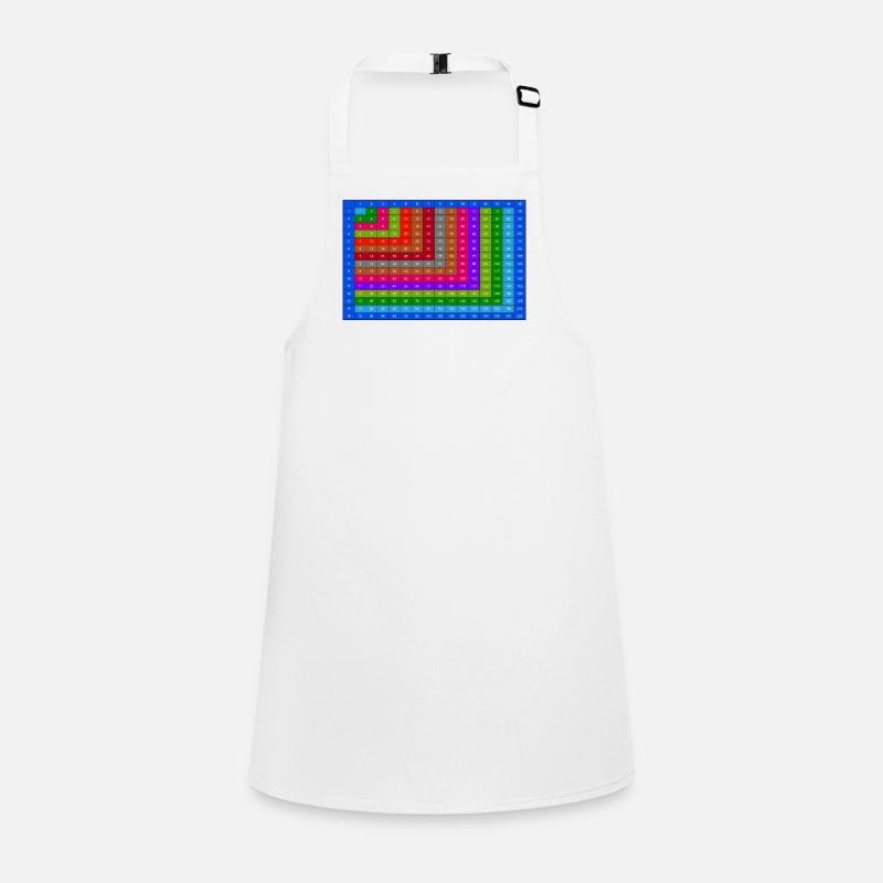 Table de multiplication colorée numérotée 15x15 Tablier Enfant