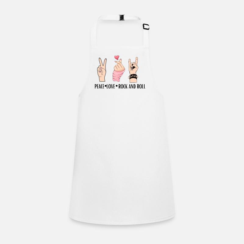Peace Love Rock And Roll Children's Apron