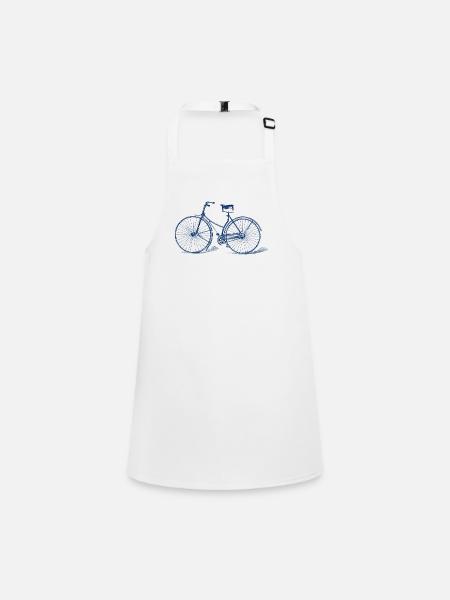 Fahrrad - Schürze für Kinder - Weiß - Vorne