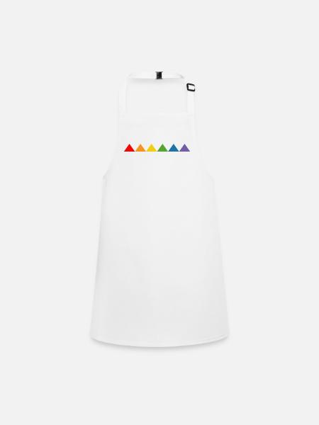 Rainbow triangle - Children's Apron - white - Front
