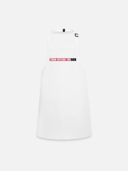 Saying Outside Thinking - Children's Apron - white - Front