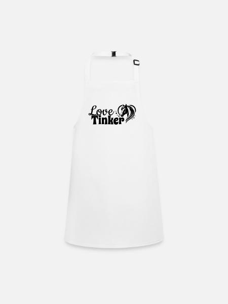 Tinker Love Heart Horse Head - Children's Apron - white - Front
